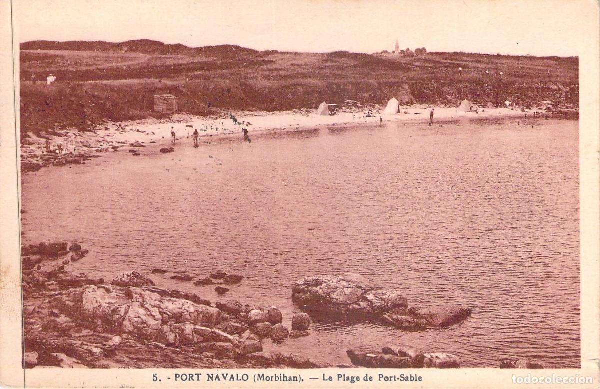 Postales: Postal de la Playa de Port-Sable en Port Navalo, Morbihan