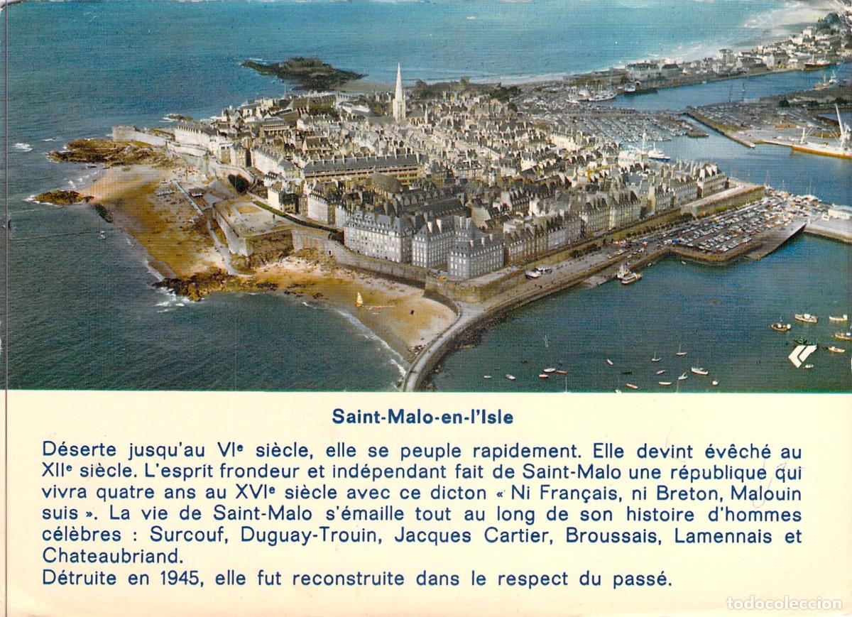 Postales: Postal de Saint-Malo en l'Isle, Vista A&eacute;rea General de la Ciudad