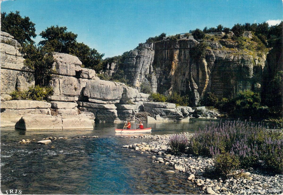 Cartes Postales: Postal Descenso en Canoa por las Gargantas del Ard&egrave;che, Francia