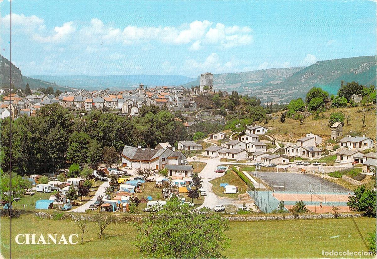 Postales: Postal de Chanac, Loz&egrave;re - Vista del Pueblo y Camping
