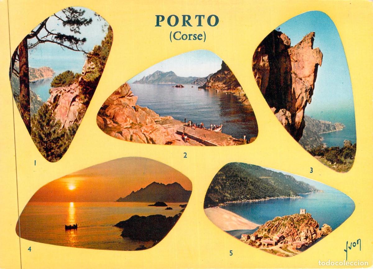Cartes Postales: Postal Multivista de Porto, C&oacute;rcega - Paisajes y Costa Francesa