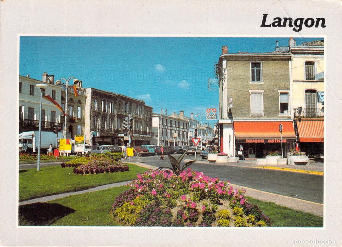 Postales: Postal de Langon, Plaza G&eacute;n&eacute;ral de Gaulle, Gironde, Francia