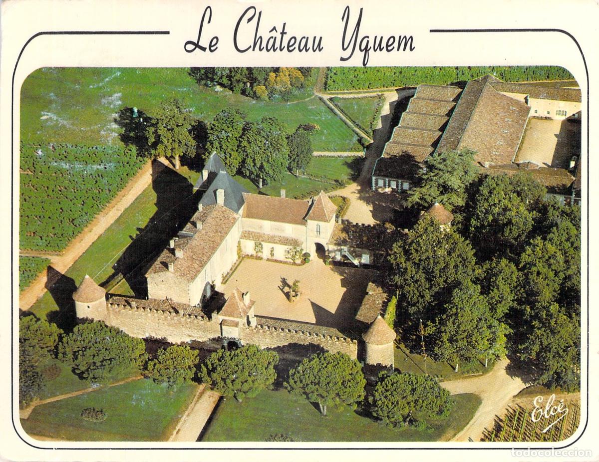 Postales: Postal de Vista A&eacute;rea del Ch&acirc;teau d'Yquem en Sauternes, Francia