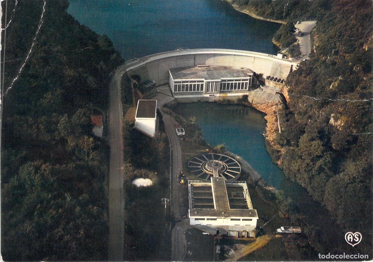 Postales: Postal de la Presa de Mervent en Vend&eacute;e, Francia - Vista A&eacute;rea