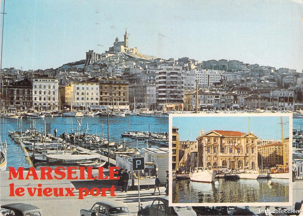 Postales: Postal de Marsella, El Puerto Viejo y Notre-Dame de la Garde