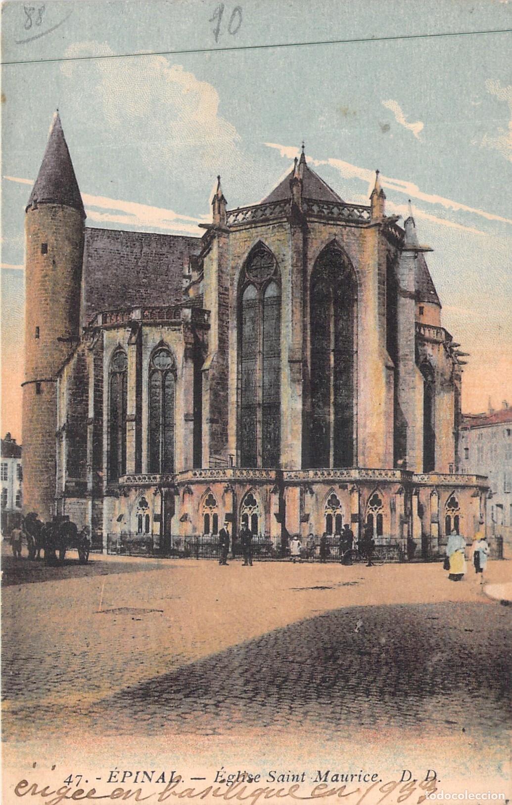 Postales: Postal de la Iglesia Saint-Maurice en &Eacute;pinal, Francia