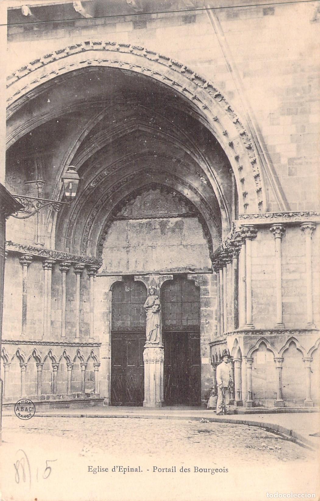 Postales: Tarjeta Postal Iglesia de Epinal - P&oacute;rtico de los Burgueses