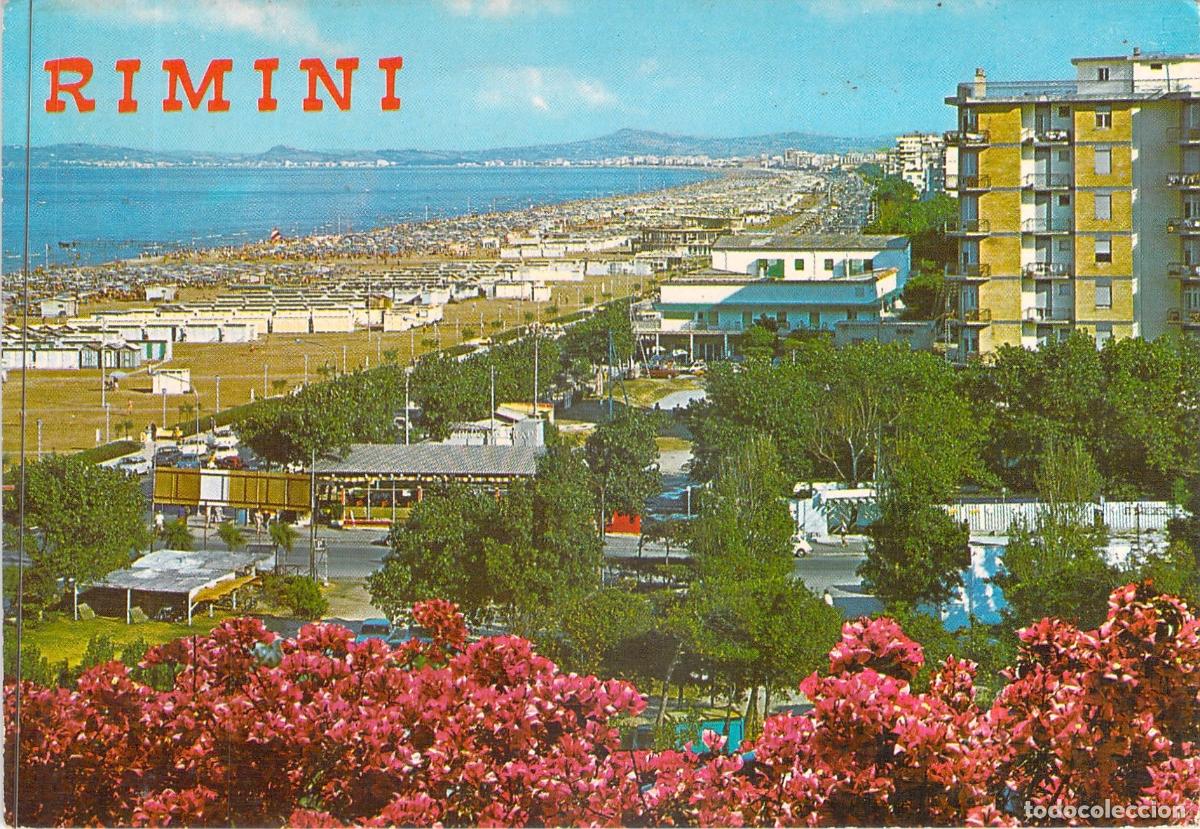 Postales: Postal de Rimini Italia Vista Panor&aacute;mica de la Playa y Hoteles