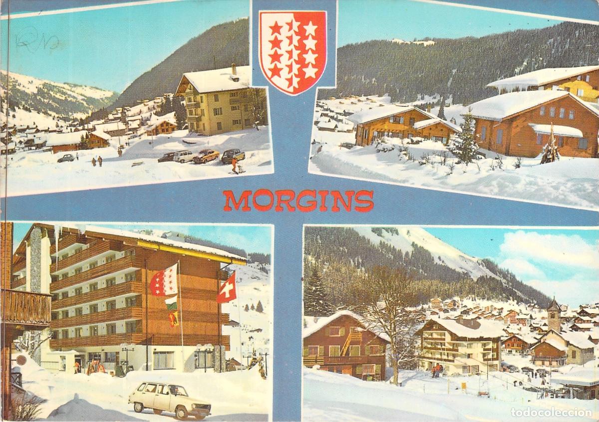 Cartes Postales: Postal de Morgins Suiza en Invierno con Paisajes de Monta&ntilde;a