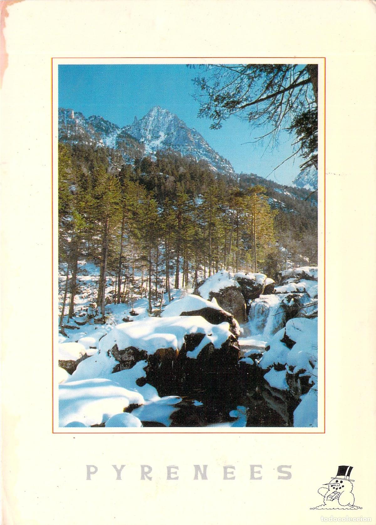 Cartoline: Postal Paisaje de los Pirineos Nevados en Francia