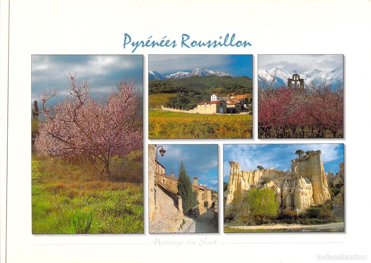 Cartoline: Postal Multivista de Pirineos Roussillon: Castelnou, Canigou y Llupia