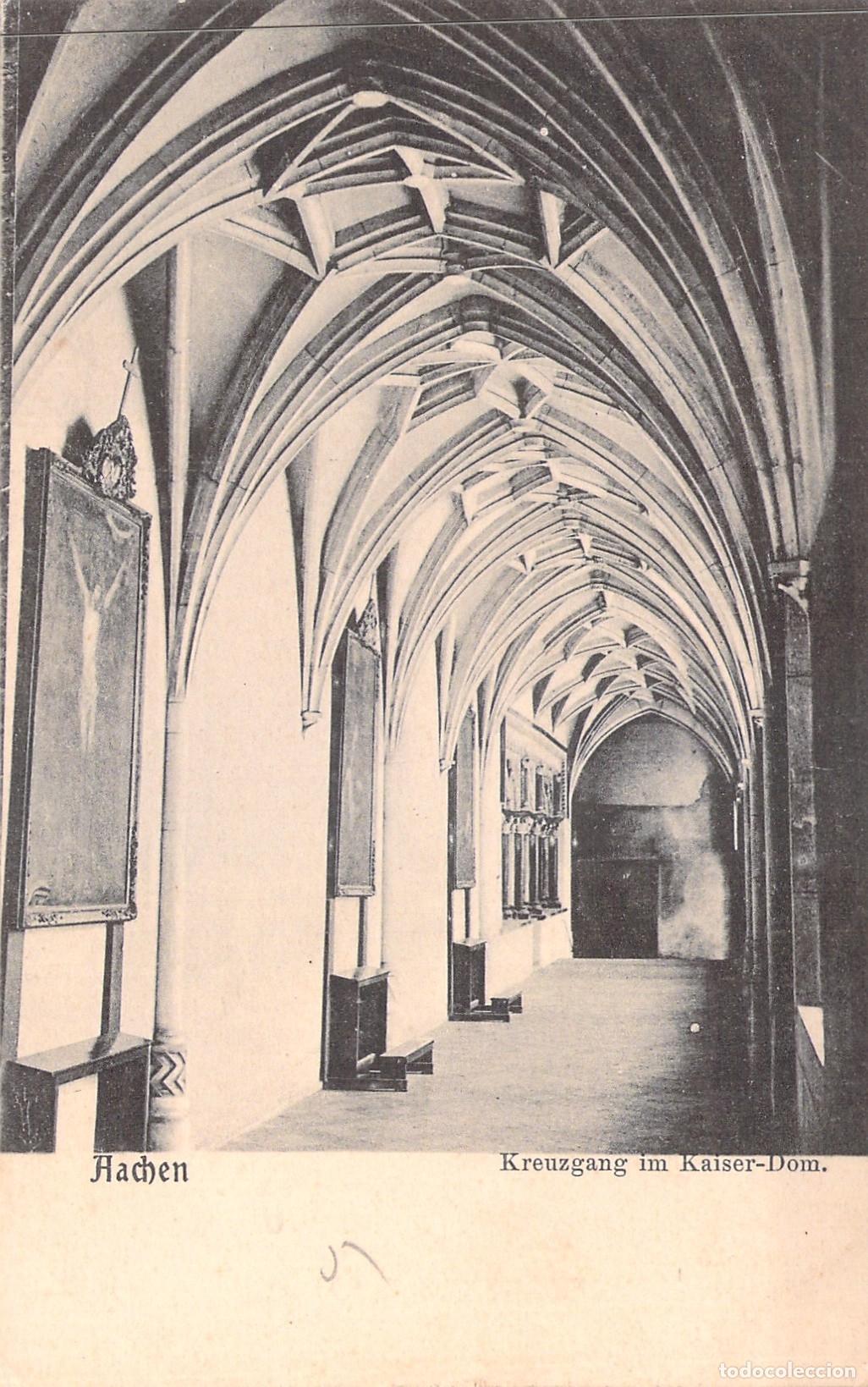 Cartoline: Postal del Claustro de la Catedral de Aachen, Alemania - Kaiser-Dom