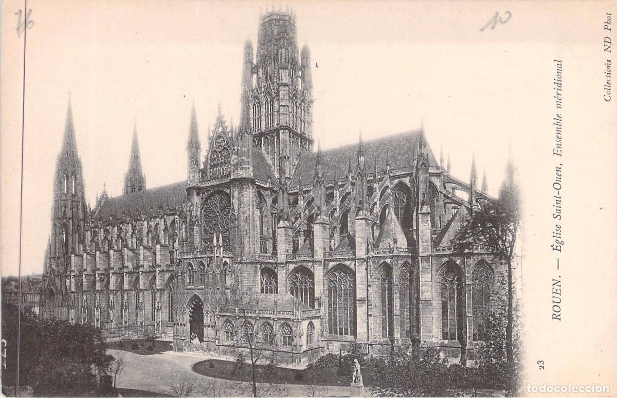 Cartoline: Postal Rouen Francia Iglesia Saint-Ouen Vista Meridional