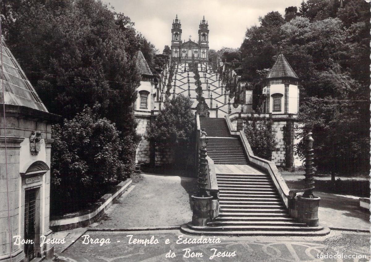 Postcards: Postal Templo y Escalinata del Bom Jesus en Braga, Portugal