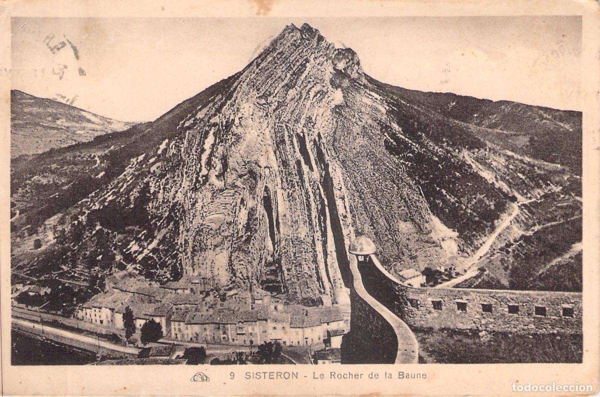 Postcards: Postal de Sisteron - Le Rocher de la Baume, Francia