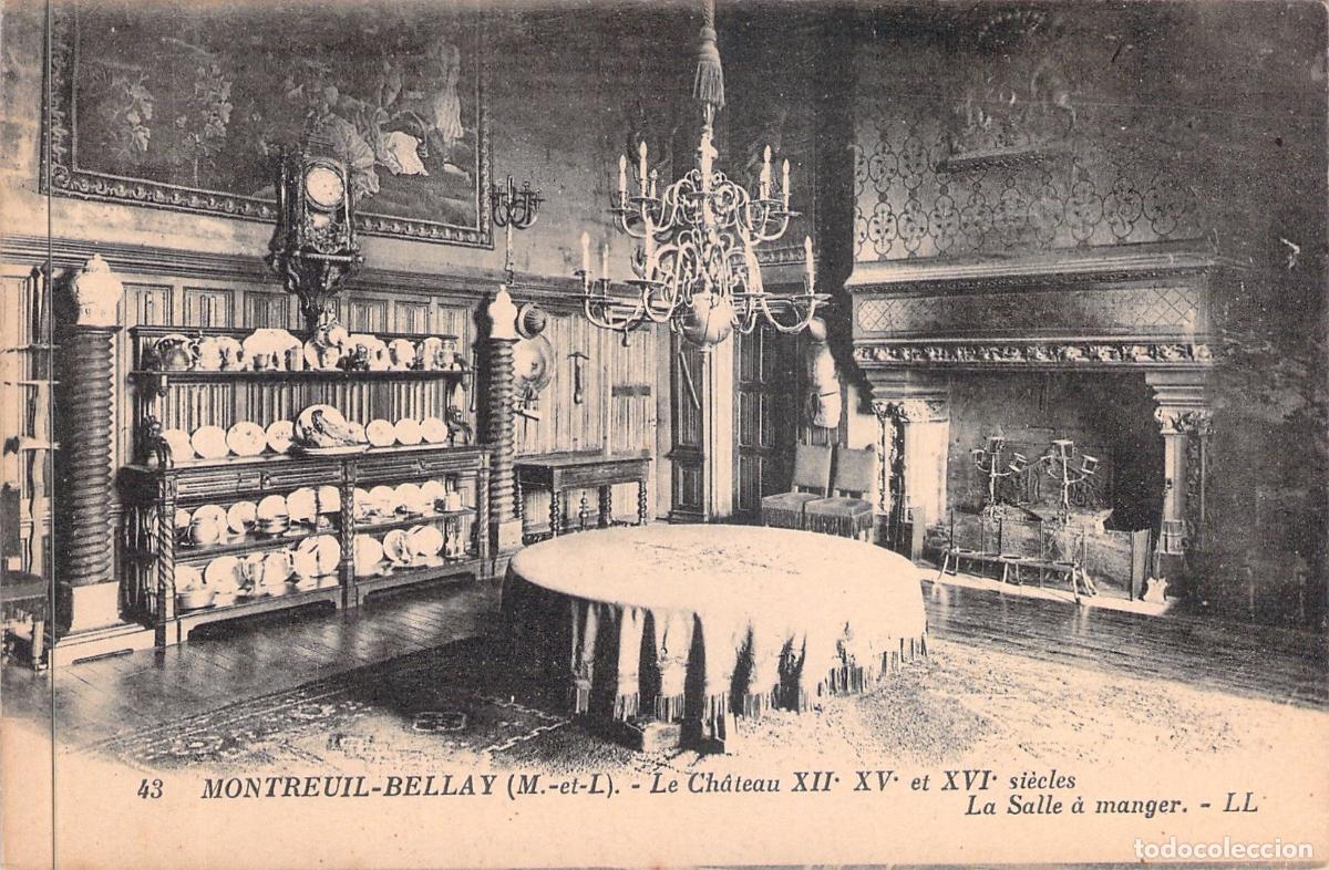 Cartes Postales: Postal del Comedor del Castillo de Montreuil-Bellay, Francia
