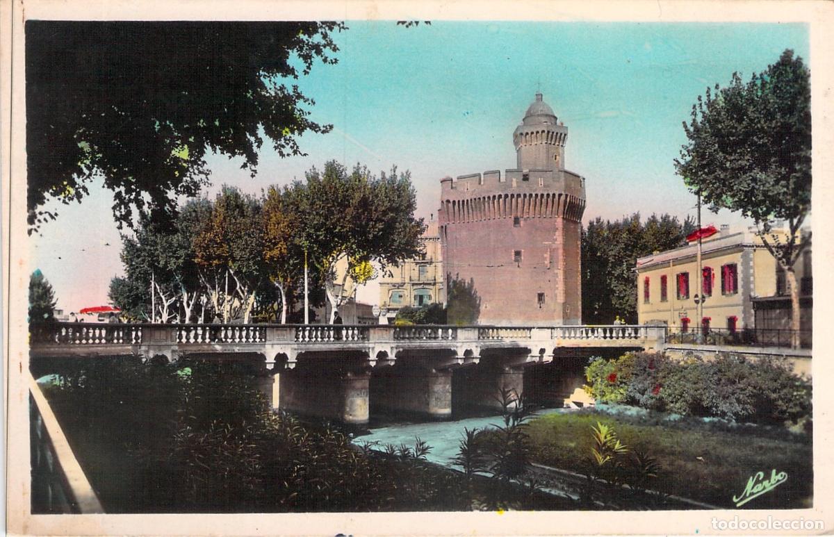 Cartes Postales: Postal de Perpignan, Le Castillet y Pont Magenta sobre el r&iacute;o Basse