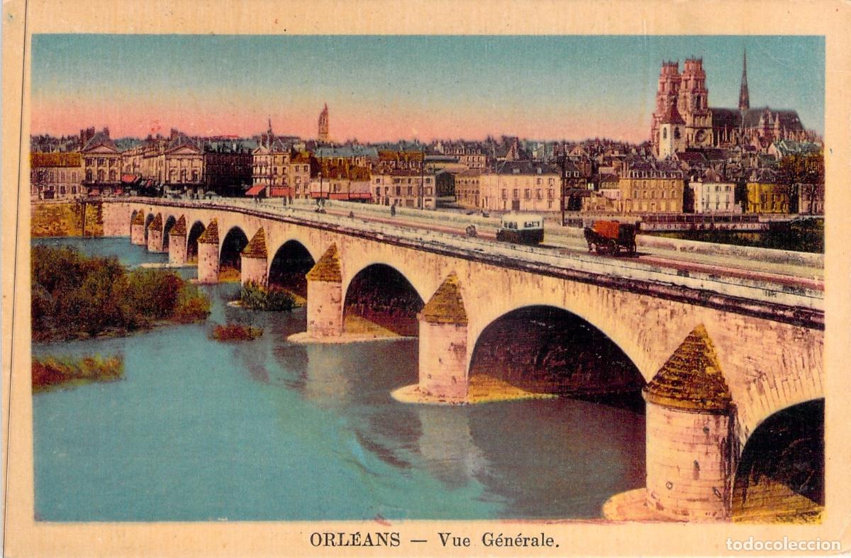 Cartes Postales: Postal de Orl&eacute;ans, Vista General con Puente y Catedral