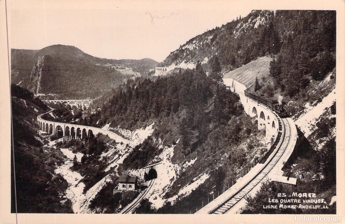 Postales: Postal de los Cuatro Viaductos de Morez, L&iacute;nea Morez-Andelot, Francia