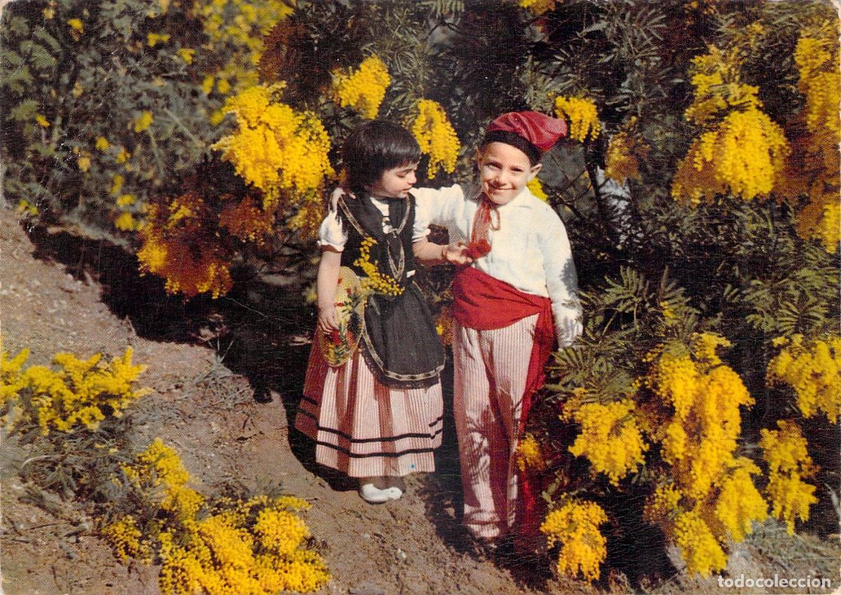 Postales: Postal de Ni&ntilde;os con Trajes T&iacute;picos de Niza, Costa Azul