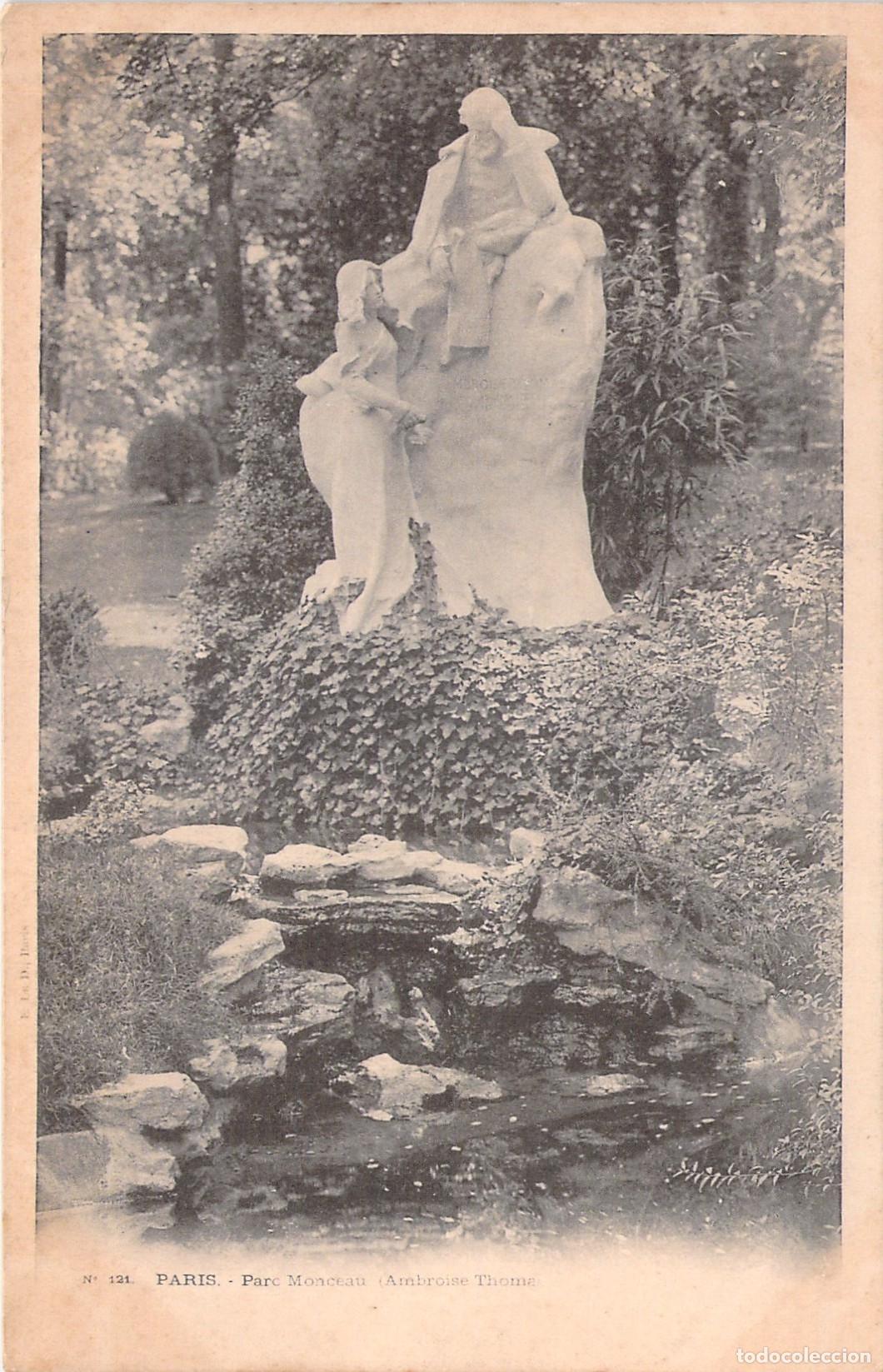 Postales: Postal de Par&iacute;s, Monumento a Ambroise Thomas en Parc Monceau