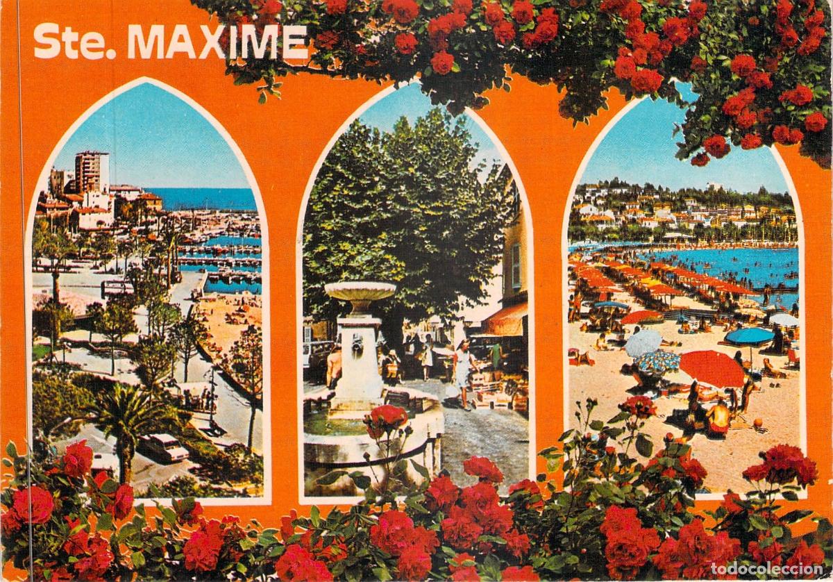 Postales: Postal de Souvenir de Sainte-Maxime, Costa Azul, Francia