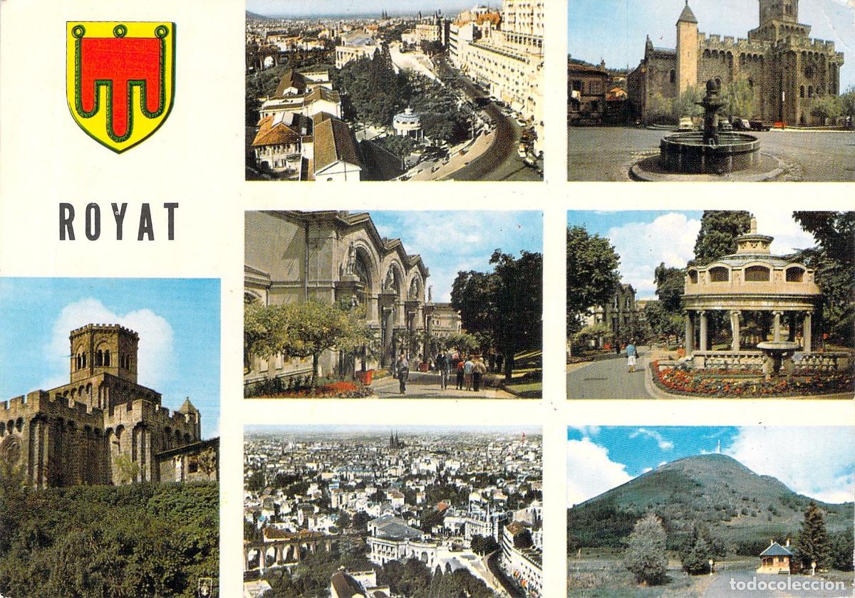 Postcards: Postal de Royat, Francia: Balneario, Iglesia y Vistas de Puy-de-D&ocirc;me
