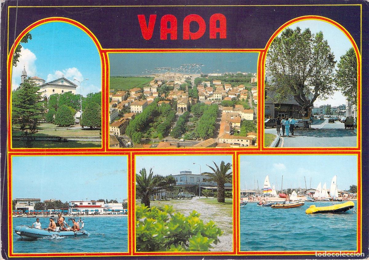 Postales: Postal Multivista de Vada, Livorno, Italia - Escenas Costeras