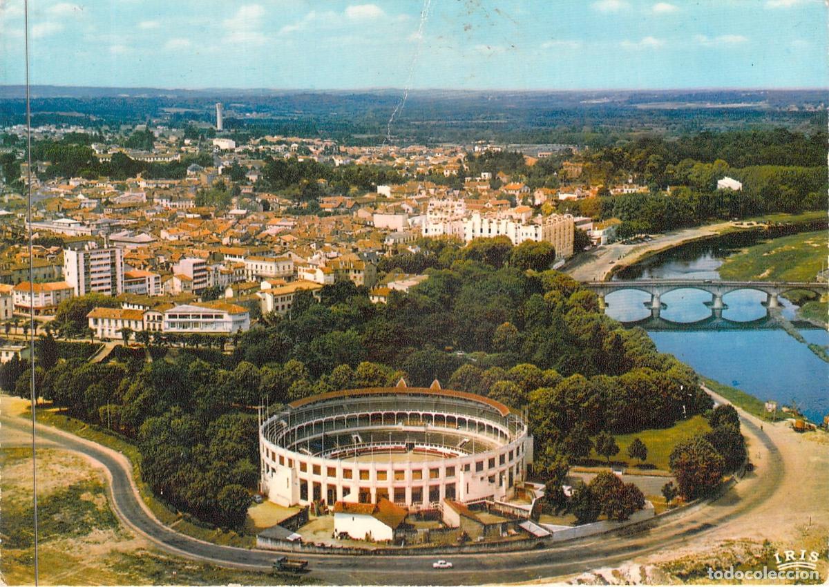 Postales: Postal de Dax, Francia: Vista A&eacute;rea de las Arenas y el R&iacute;o Adour