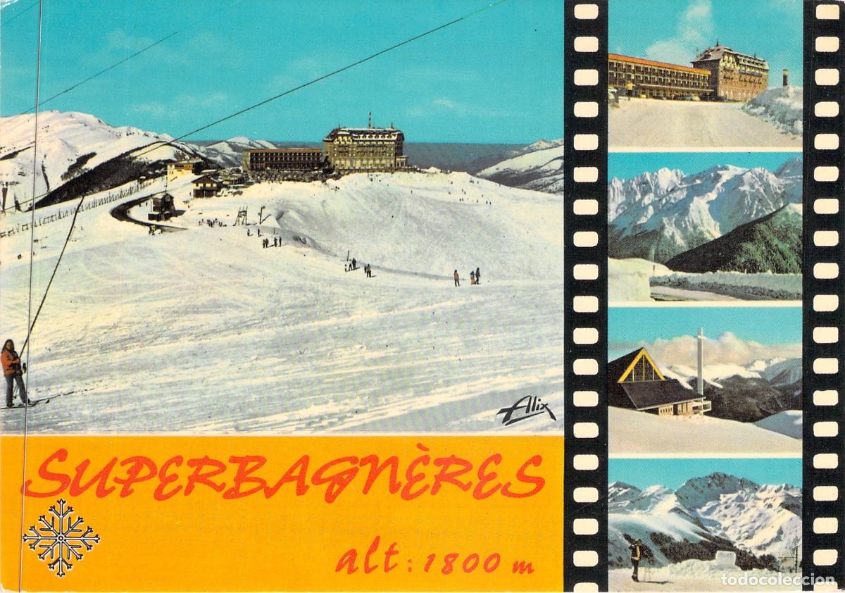 Postales: Postal de Superbagn&egrave;res, Pirineos Franceses, Grand H&ocirc;tel y Capilla