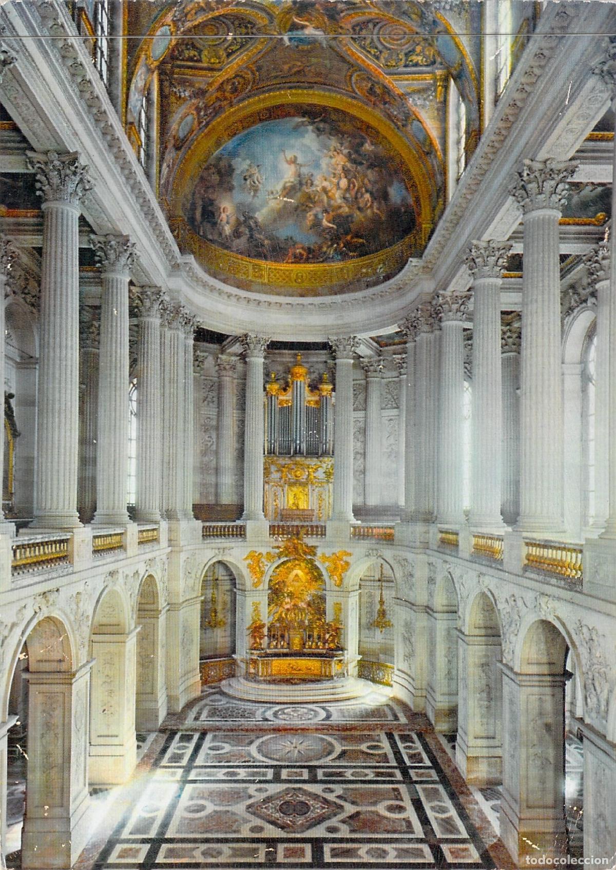 Postales: Postal Capilla Real del Castillo de Versalles Interior Altar Francia