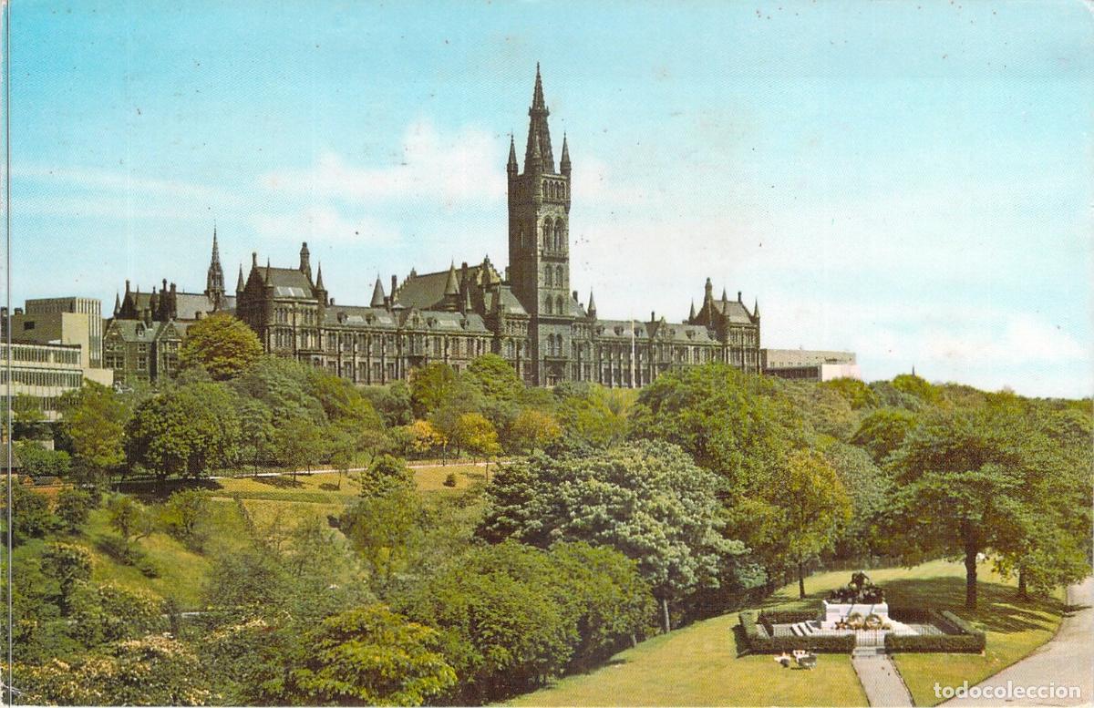 Postales: Tarjeta Postal Universidad de Glasgow y Monumento Cameronians Escocia