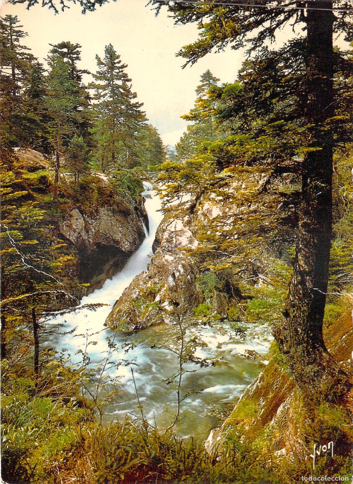 Postales: Postal de la Cascada del Pas de l'Ours, Cauterets, Pirineos Franceses