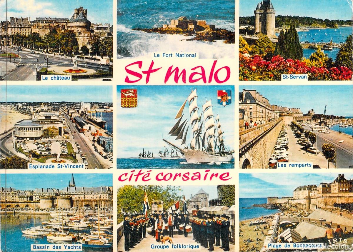 Cartes Postales: Postal de Saint-Malo, Breta&ntilde;a - Vistas de la Cit&eacute; Corsaire