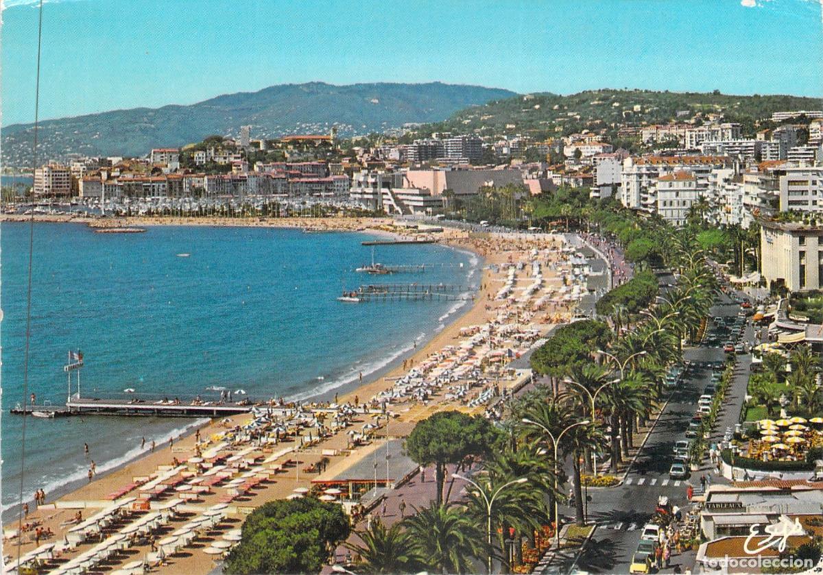 Postales: Postal de Cannes La Croisette y Playas en la Costa Azul Francia