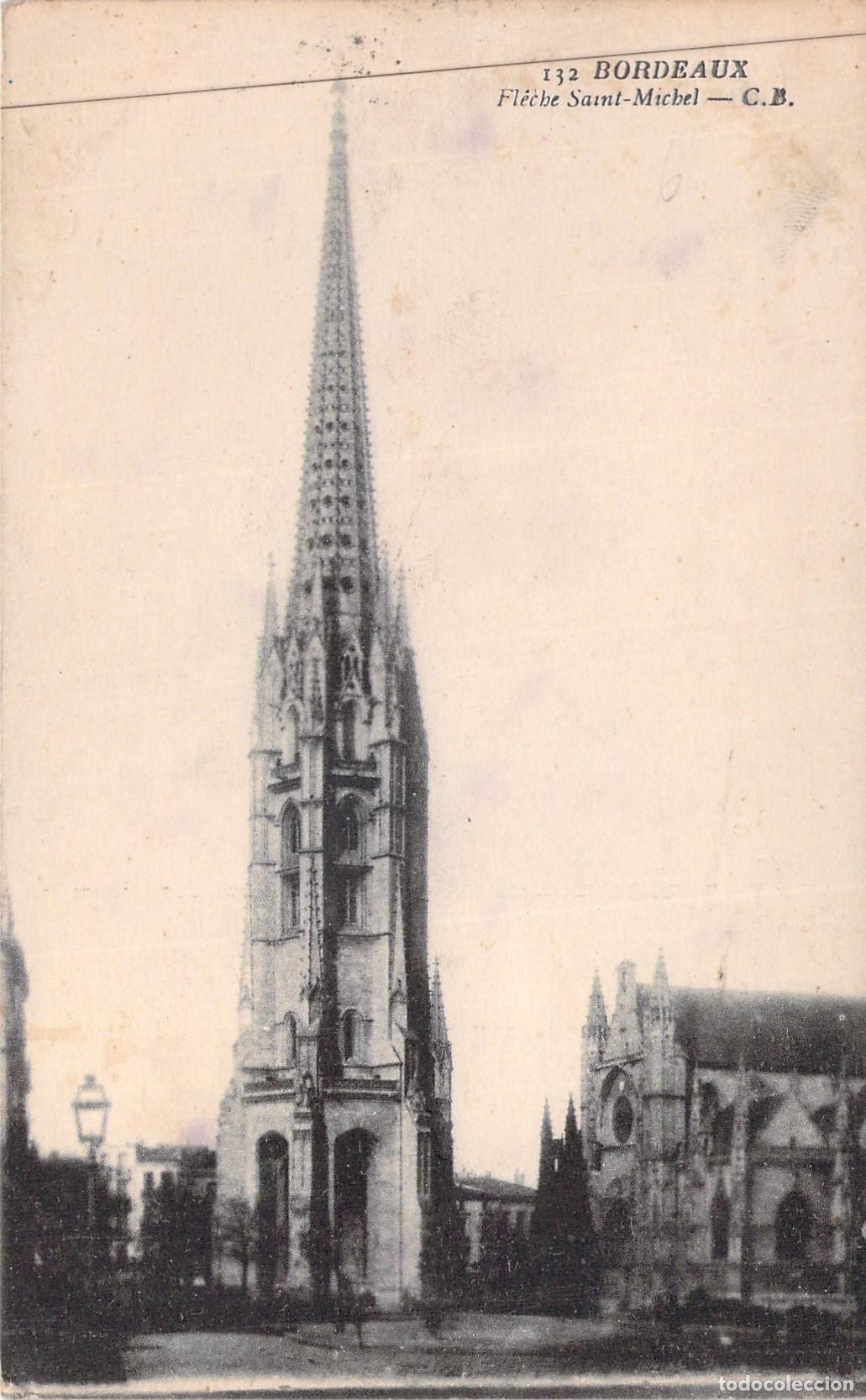 Postales: Postal de Burdeos - Fl&egrave;che de la Bas&iacute;lica de Saint-Michel