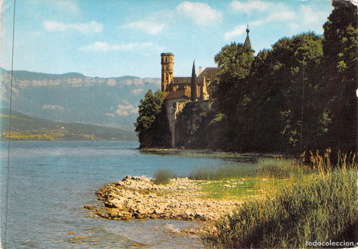 Postales: Postal de la Abad&iacute;a de Hautecombe, Lago del Bourget, Francia