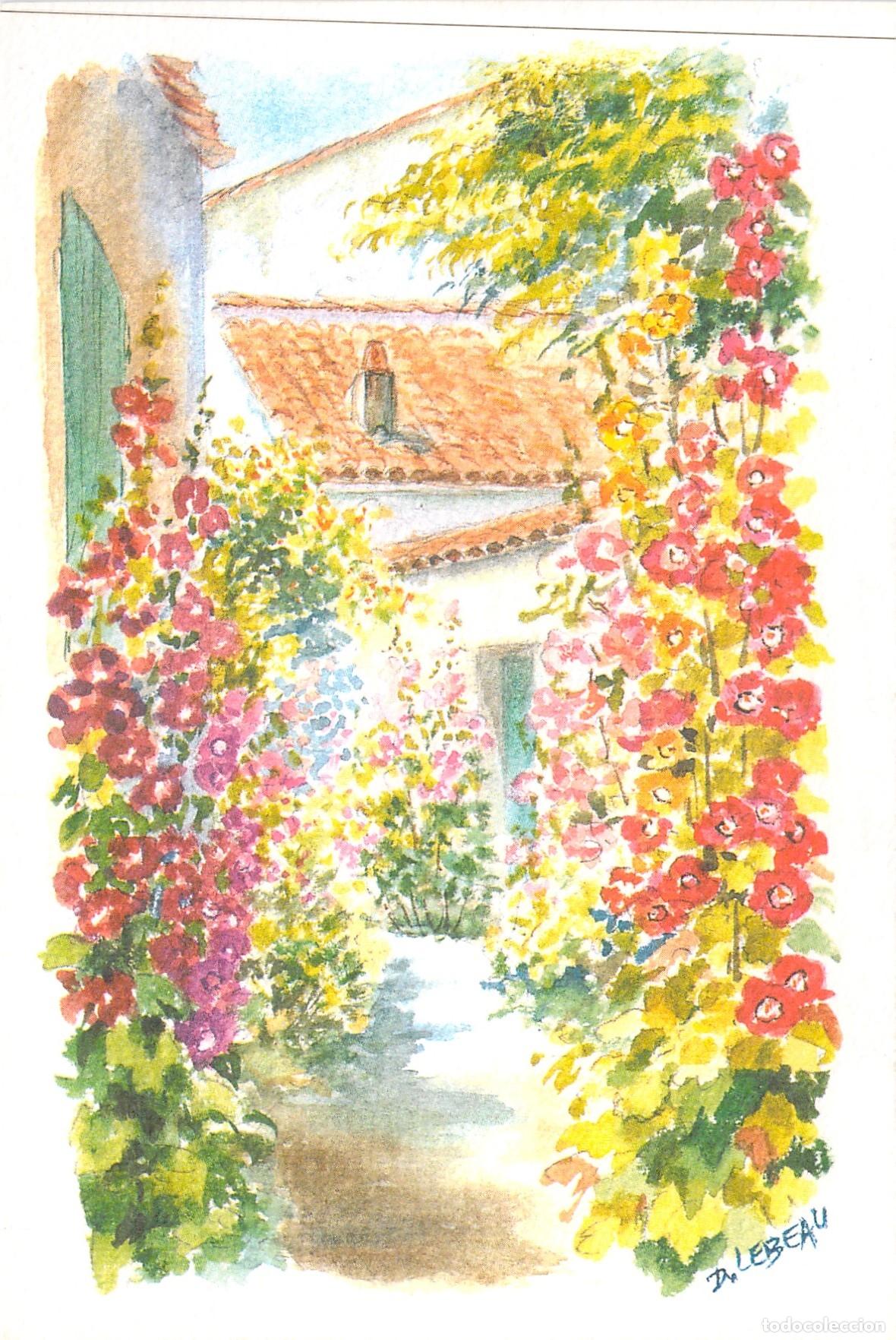 Postales: Postal de Acuarela de D. Lebeau, Br&eacute;tignolles-sur-Mer, Francia