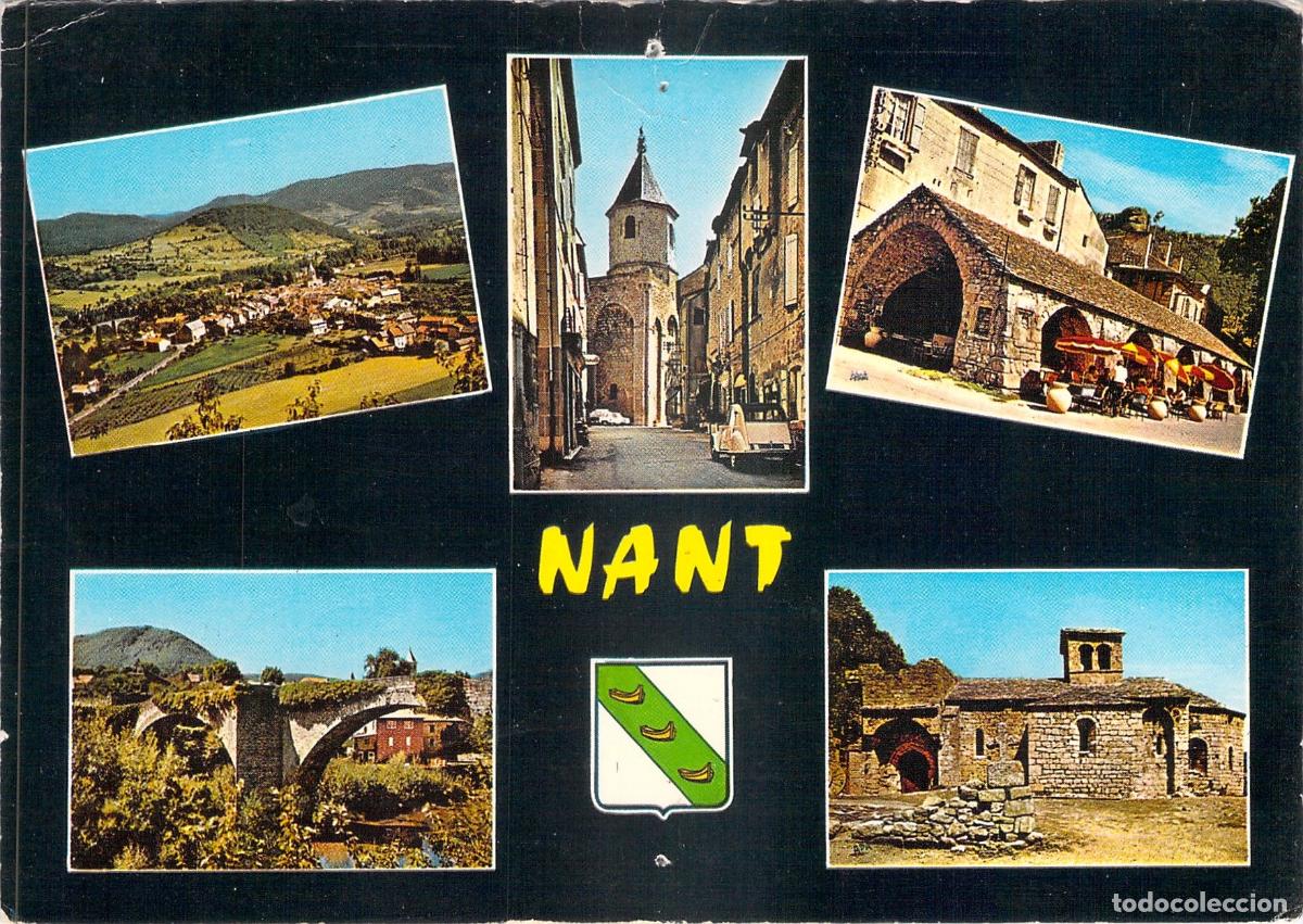 Postales: Postal Multivista de Nant, Aveyron, Francia - Escudo y Paisajes