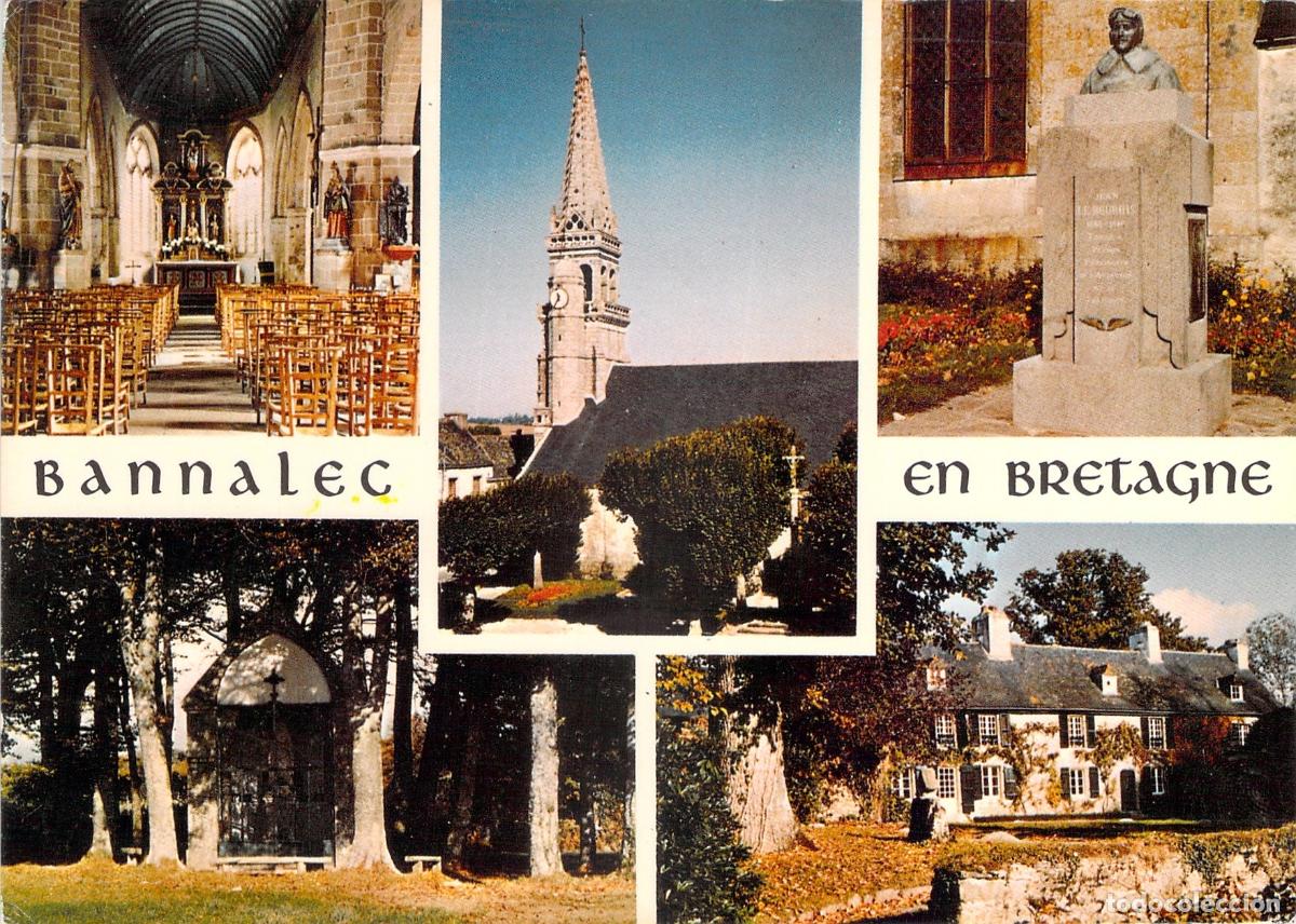Postales: Postal de Bannalec en Breta&ntilde;a, Francia - Multivista y Monumentos