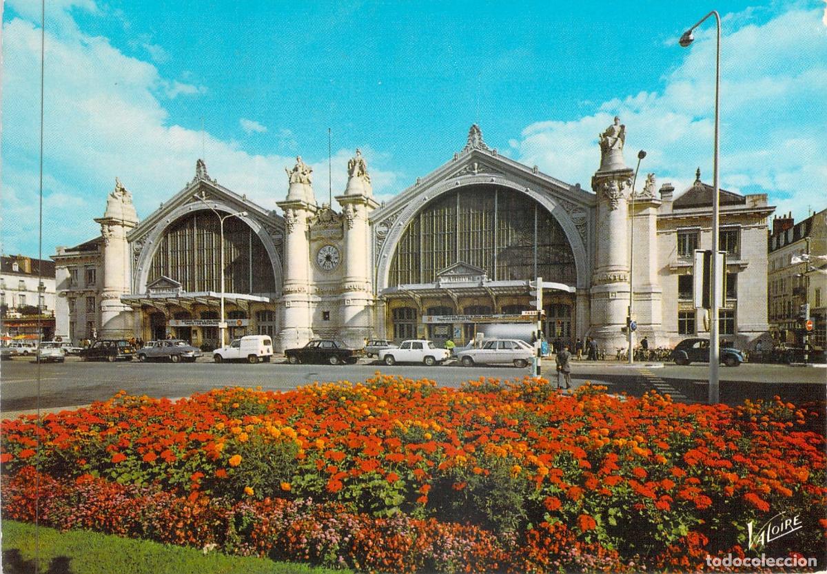Postales: Postal de la Estaci&oacute;n de Tours en Francia - Place du G&eacute;n&eacute;ral Leclerc
