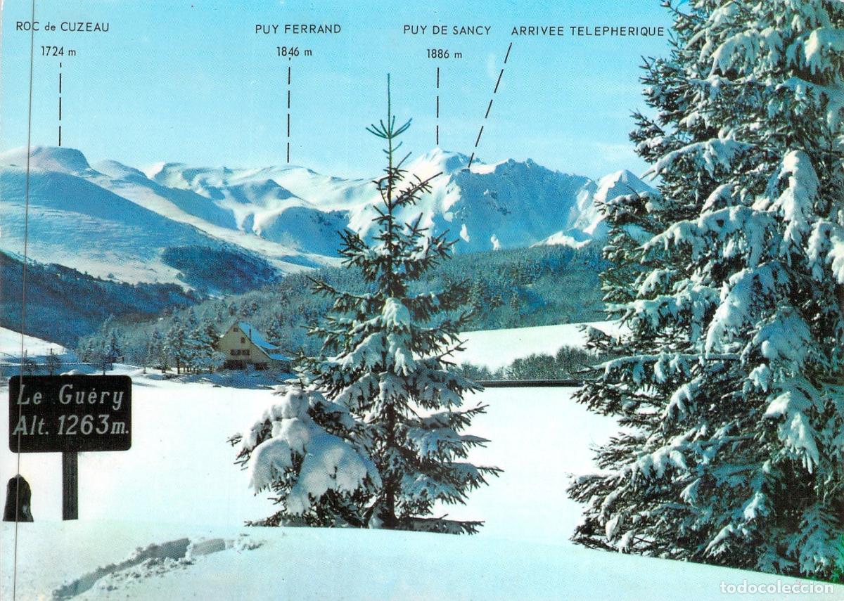 Postais: Postal de Invierno en Auvergne - La Cadena del Sancy desde el Lago de Gu&eacute;ry