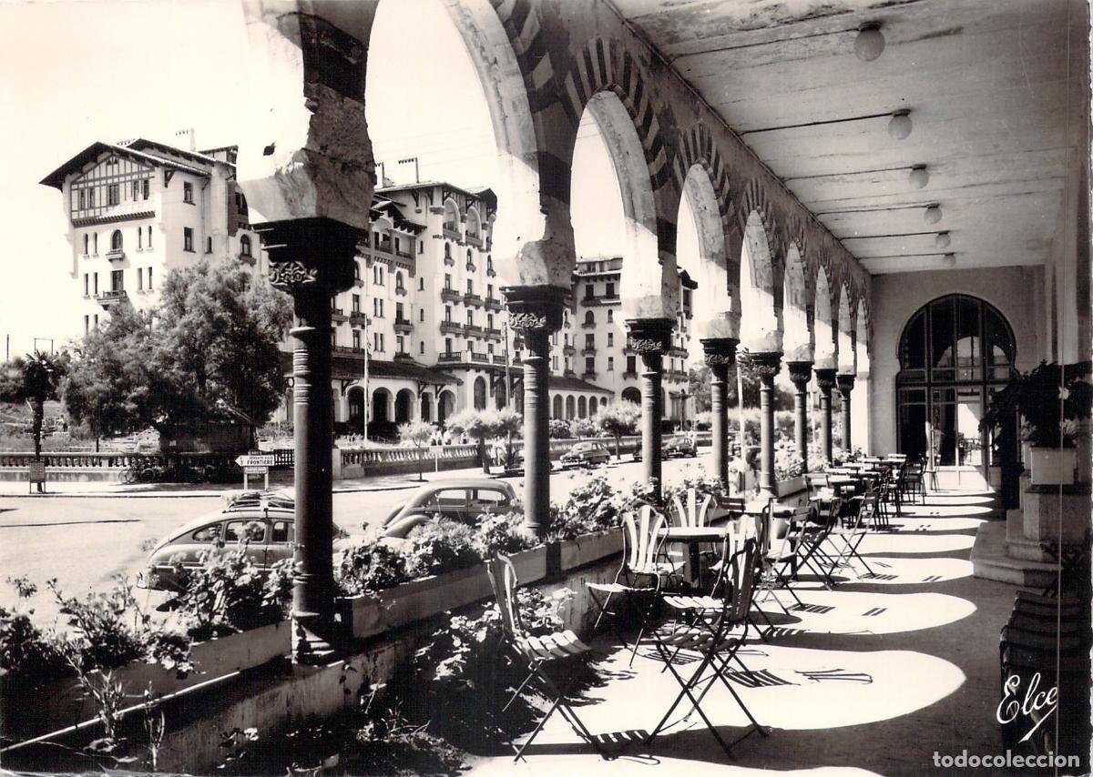 Postales: Postal de Hendaye-Plage: Terraza del Hotel Eskualduna, Francia
