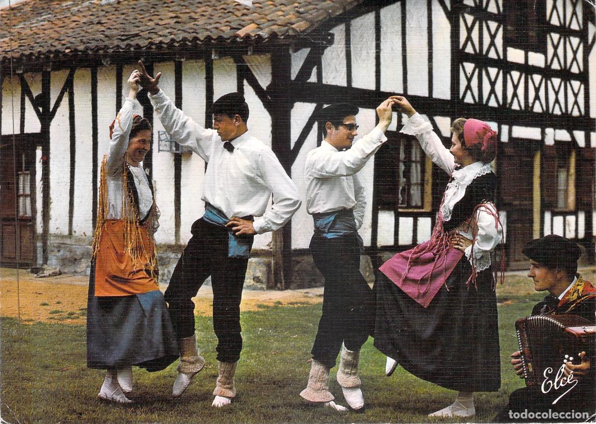 Postales: Postal Grupo Folcl&oacute;rico Lous Cadetouns Danza del Congo Landes Francia