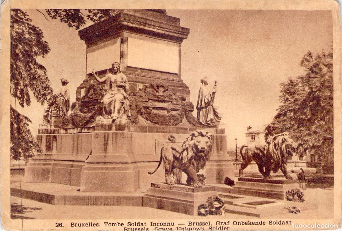 Postales: Postal de la Tumba del Soldado Desconocido en Bruselas, B&eacute;lgica