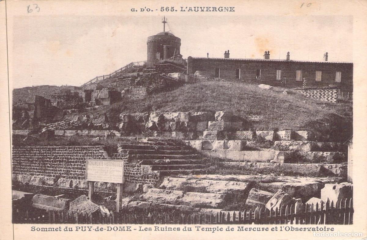 Postales: Postal de las Ruinas del Templo de Mercurio y Observatorio Puy-de-D&ocirc;me