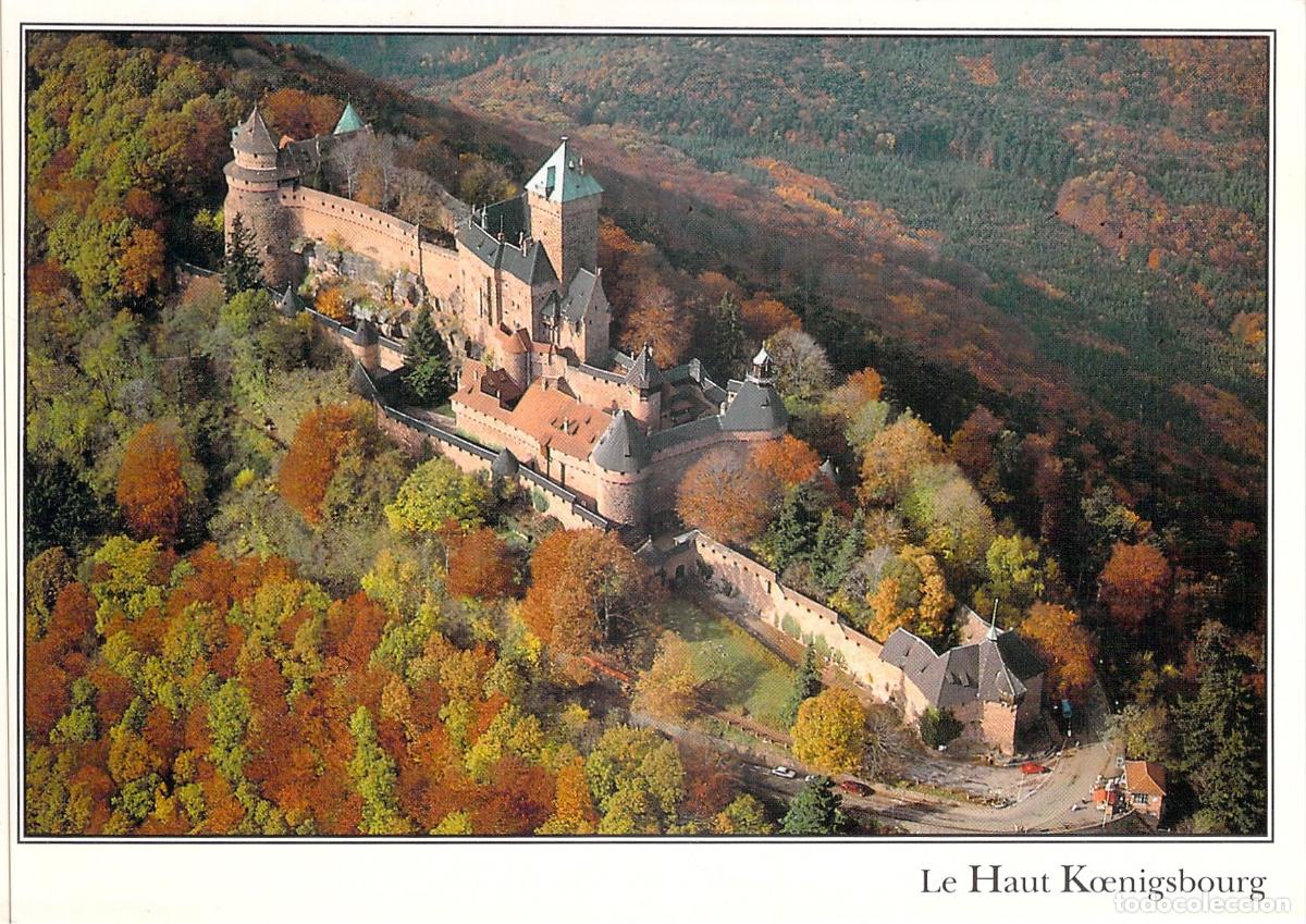 Postales: Postal del Castillo de Haut-K&oelig;nigsbourg en Alsacia, Francia
