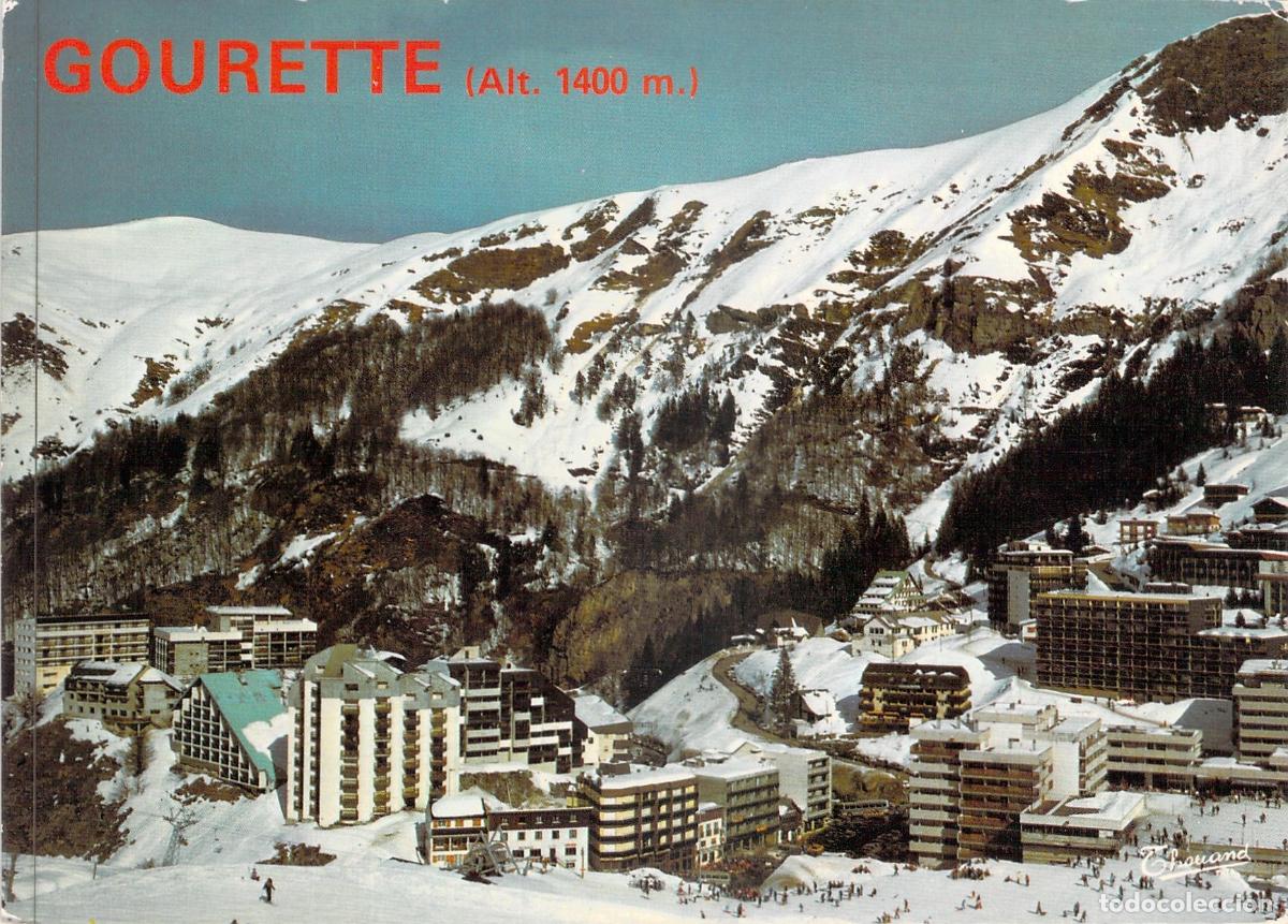Postales: Postal de la Estaci&oacute;n de Esqu&iacute; Gourette en los Pirineos Franceses