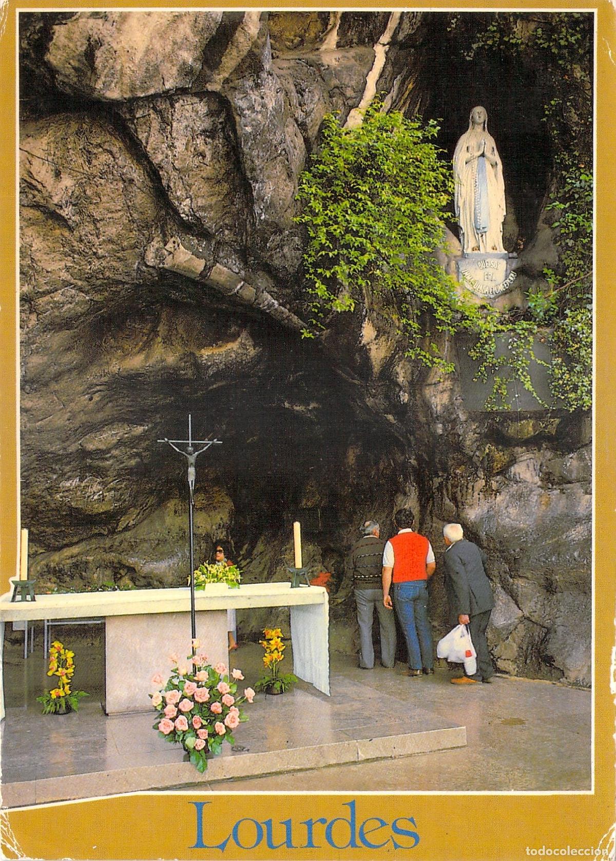 Postales: Postal de la Gruta Milagrosa en Lourdes, Francia