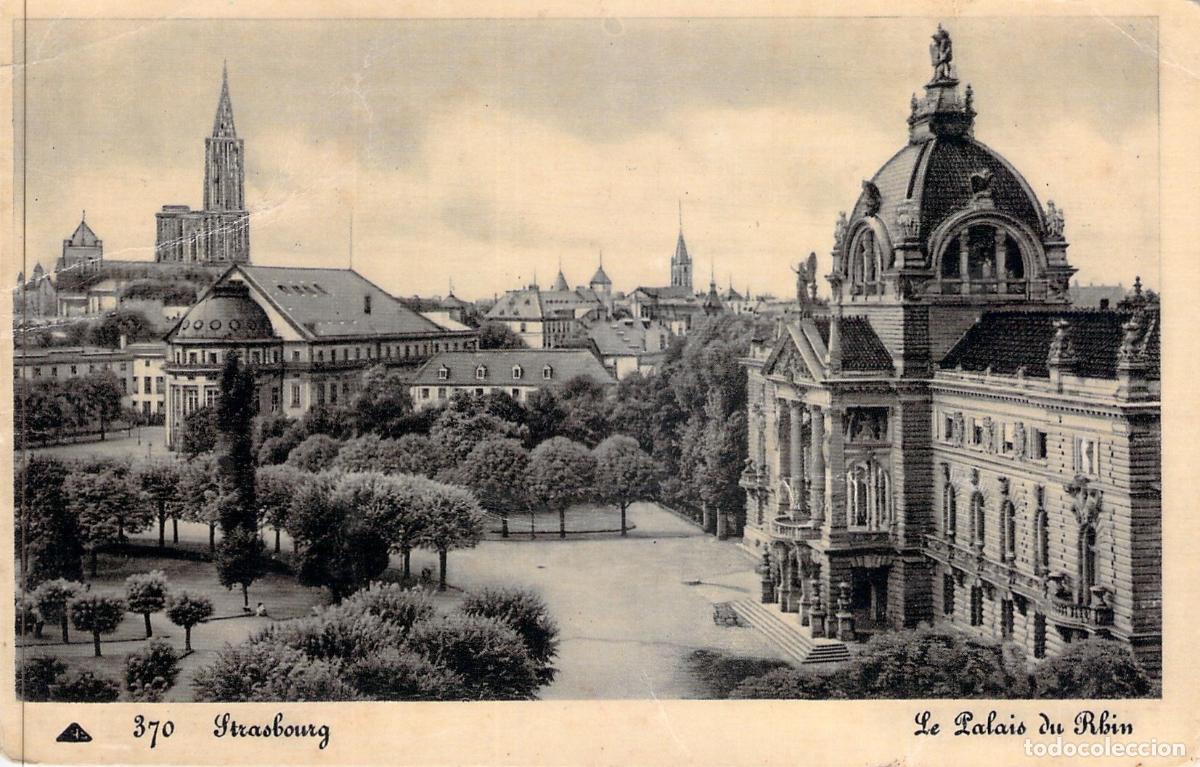 Postales: Postal de Estrasburgo, Francia: Palacio del Rin y Catedral